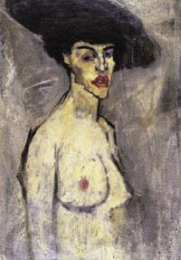 Amedeo Modigliani Nude with a Hat (recto) Sweden oil painting art